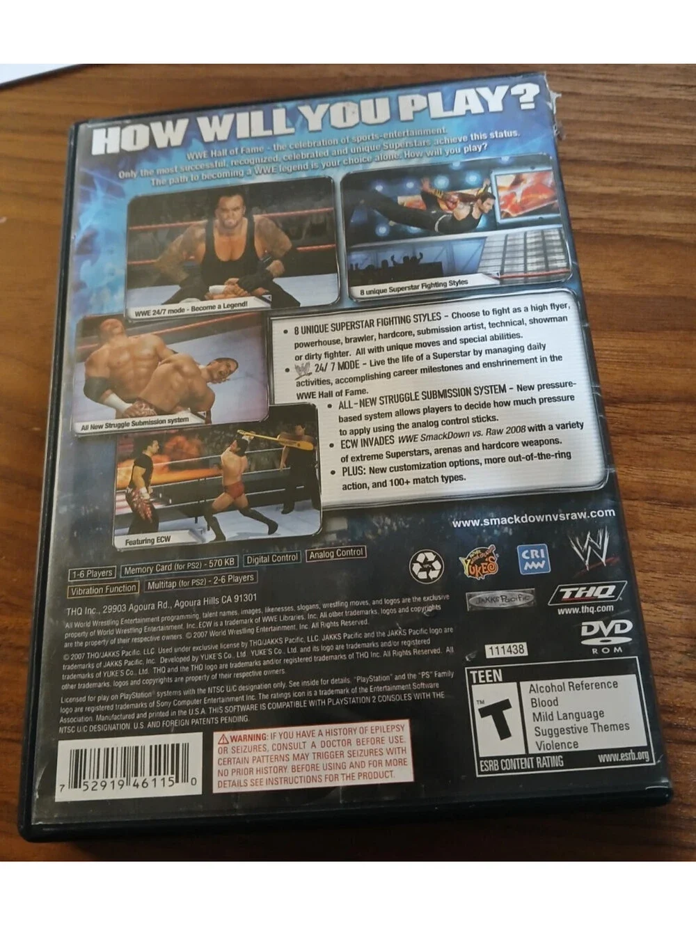 WWE Smack Down Vs Raw 2008. 09, 10 & 11 (PlayStation 2) Bundle